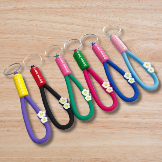 12 LLAVEROS DE MODA COLORES $5 C/U