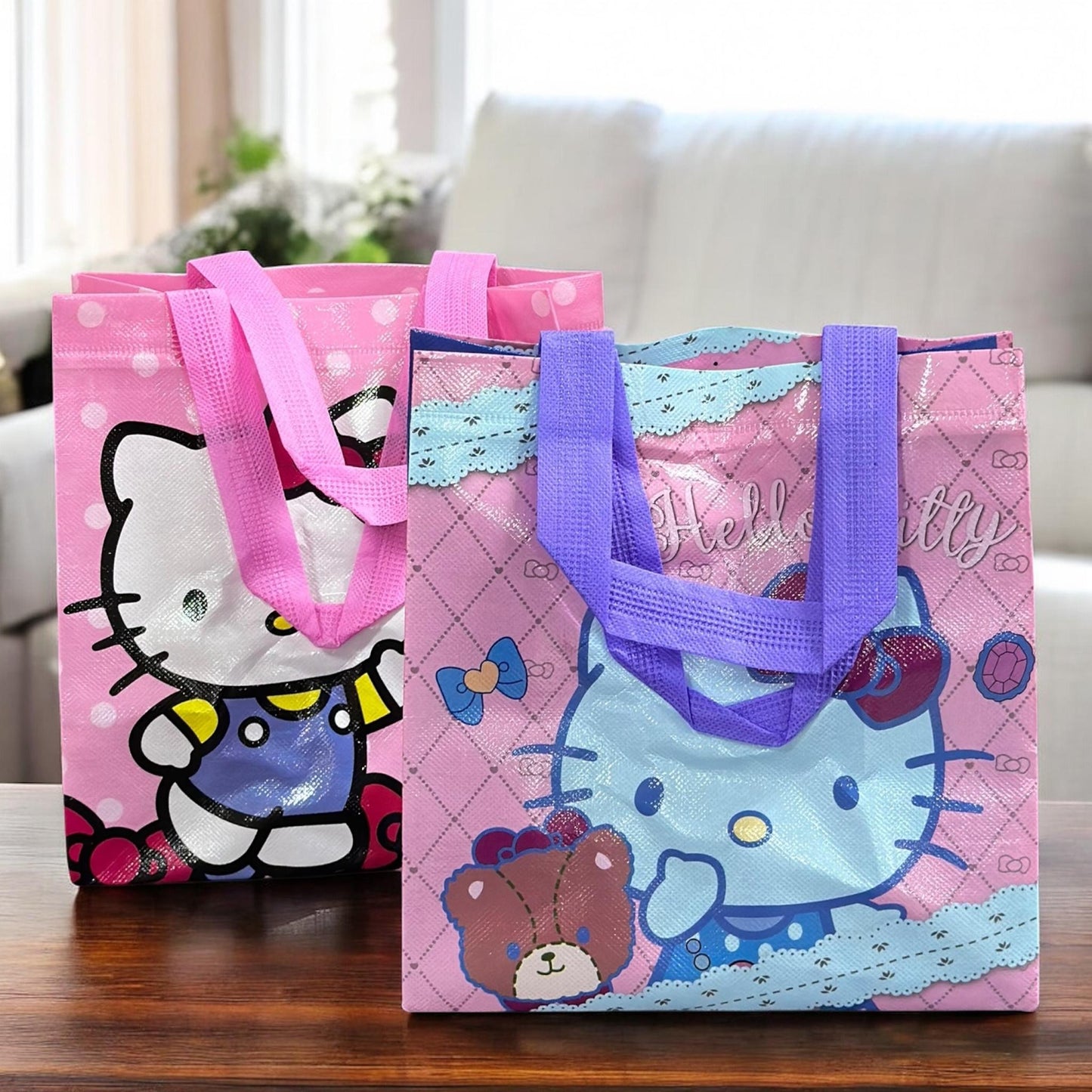 12 Bolsas Reutilizables Kitty/Kuromi $6.75 c/u