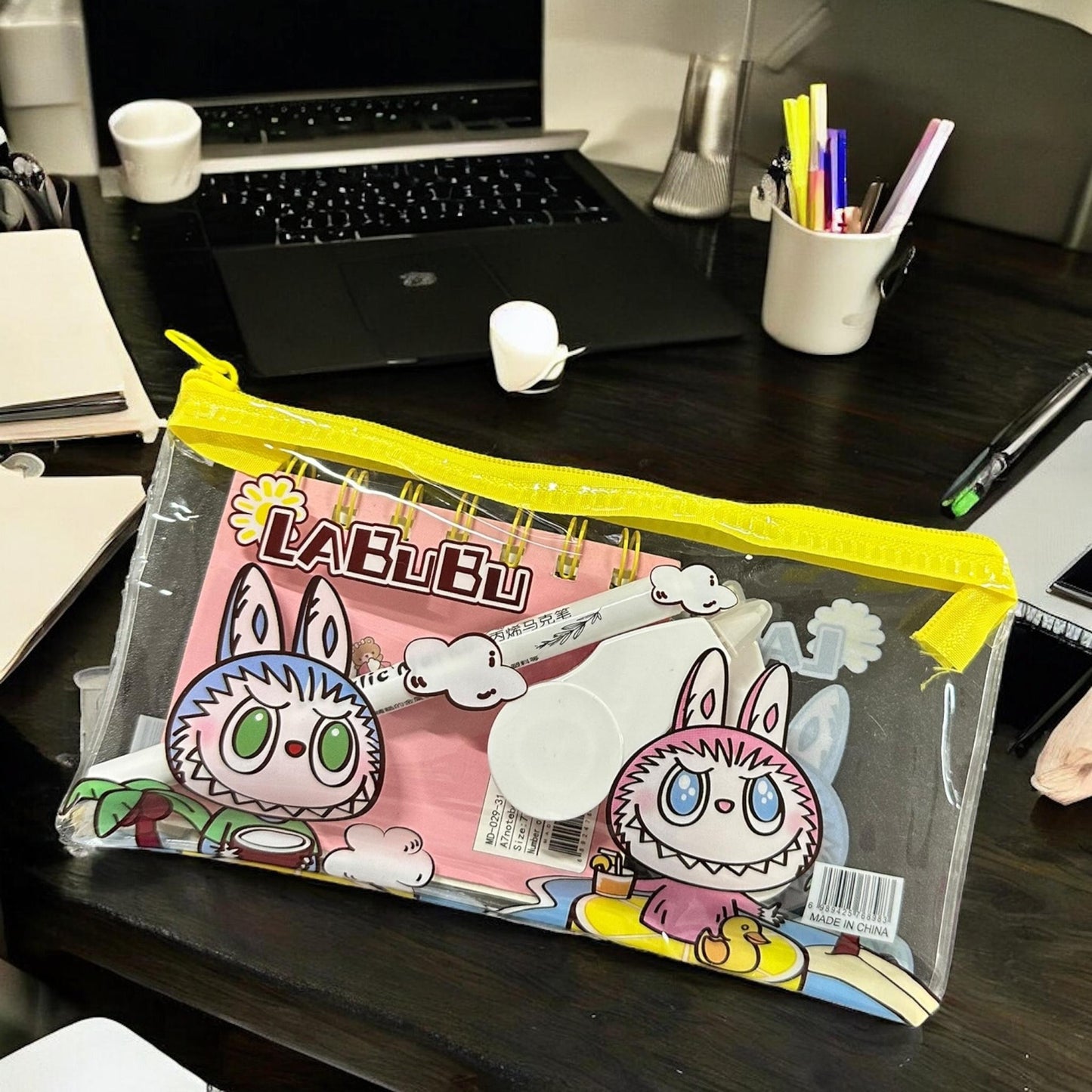 12 Lapiceras Labubu de Plastico con Cierre $5.8 c/u