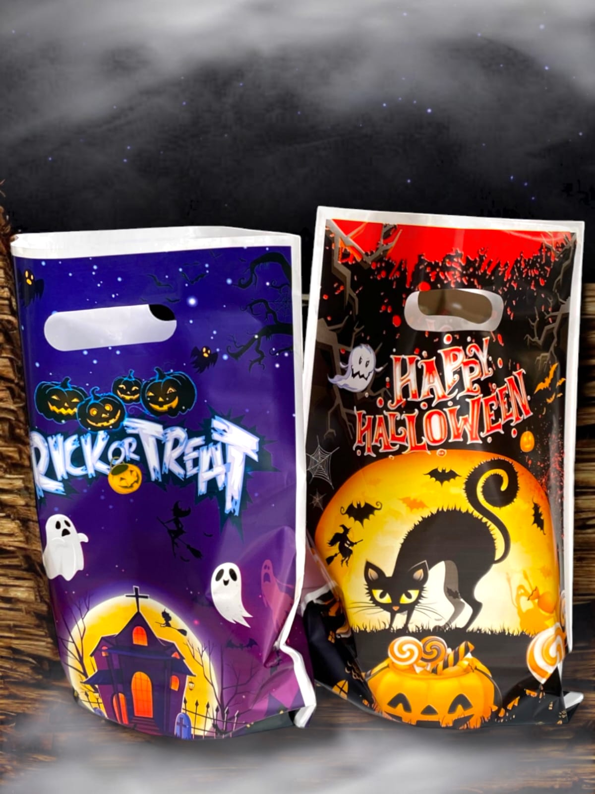12 Paquetes de Bolsas Halloween $7.5 c/u