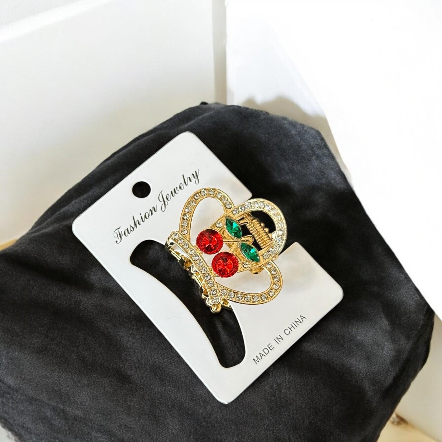 12 Pincitas Cherry Doradas Pedreria $19.5 c/u