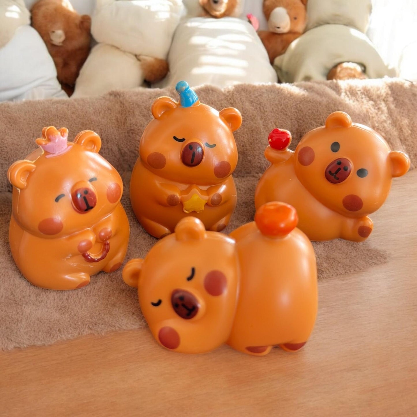 6  Sets 4 Capibaras Adornos Figuras $36 c/u