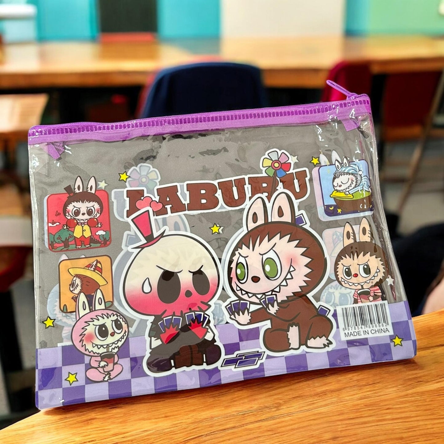 12 Lapiceras Labubu Transparentes con cierre $6.5 c/u