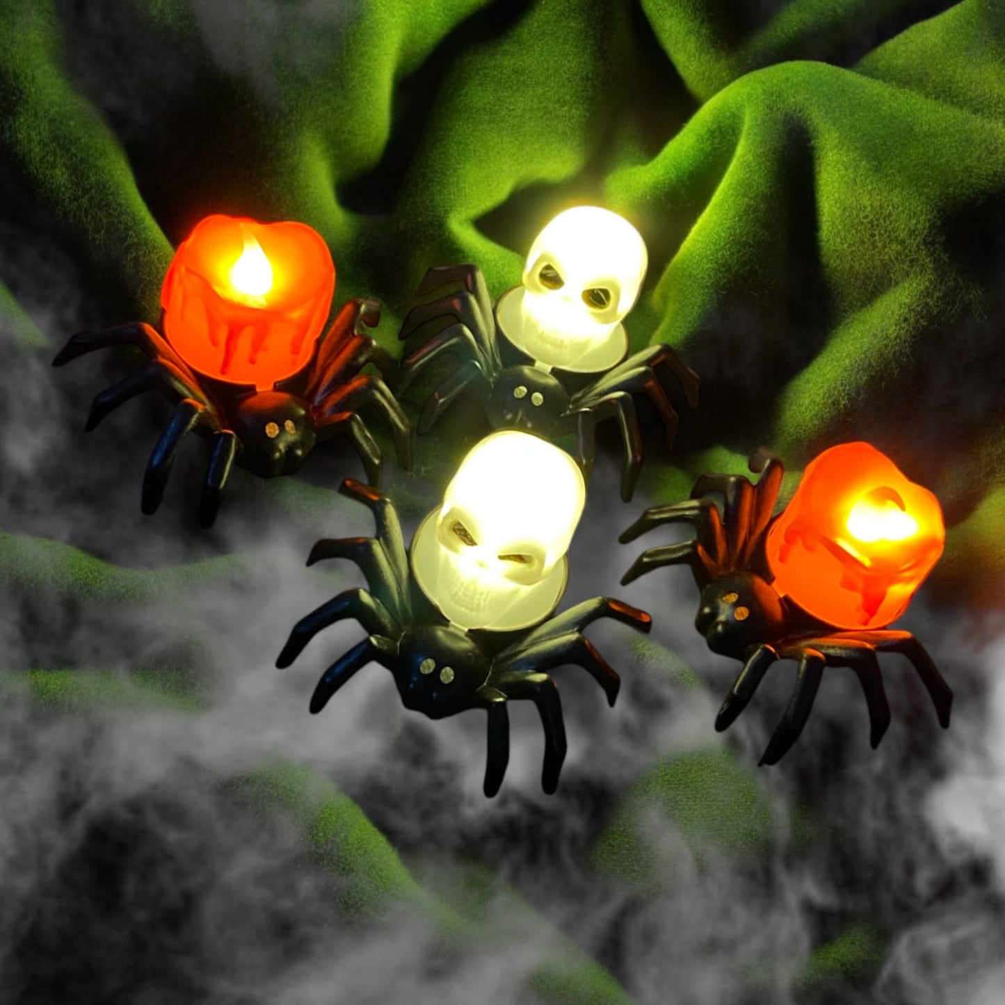 12 Vela de luz Araña halloween $15.9 c/u