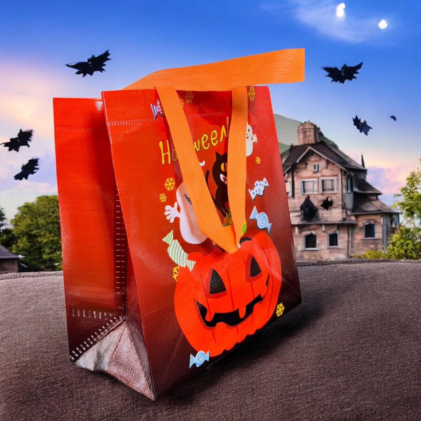 12 Bolsas Halloween Plastificadas $5.9 c/u
