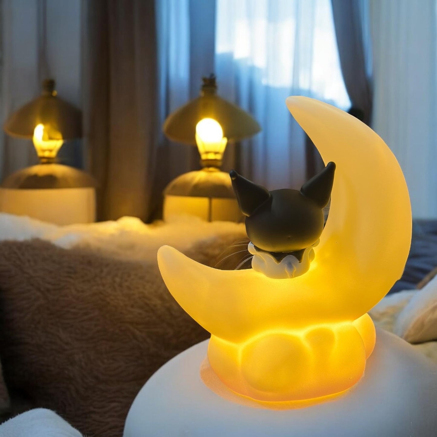 3 Lamparas Kuromi de Buró Luna $39 c/u