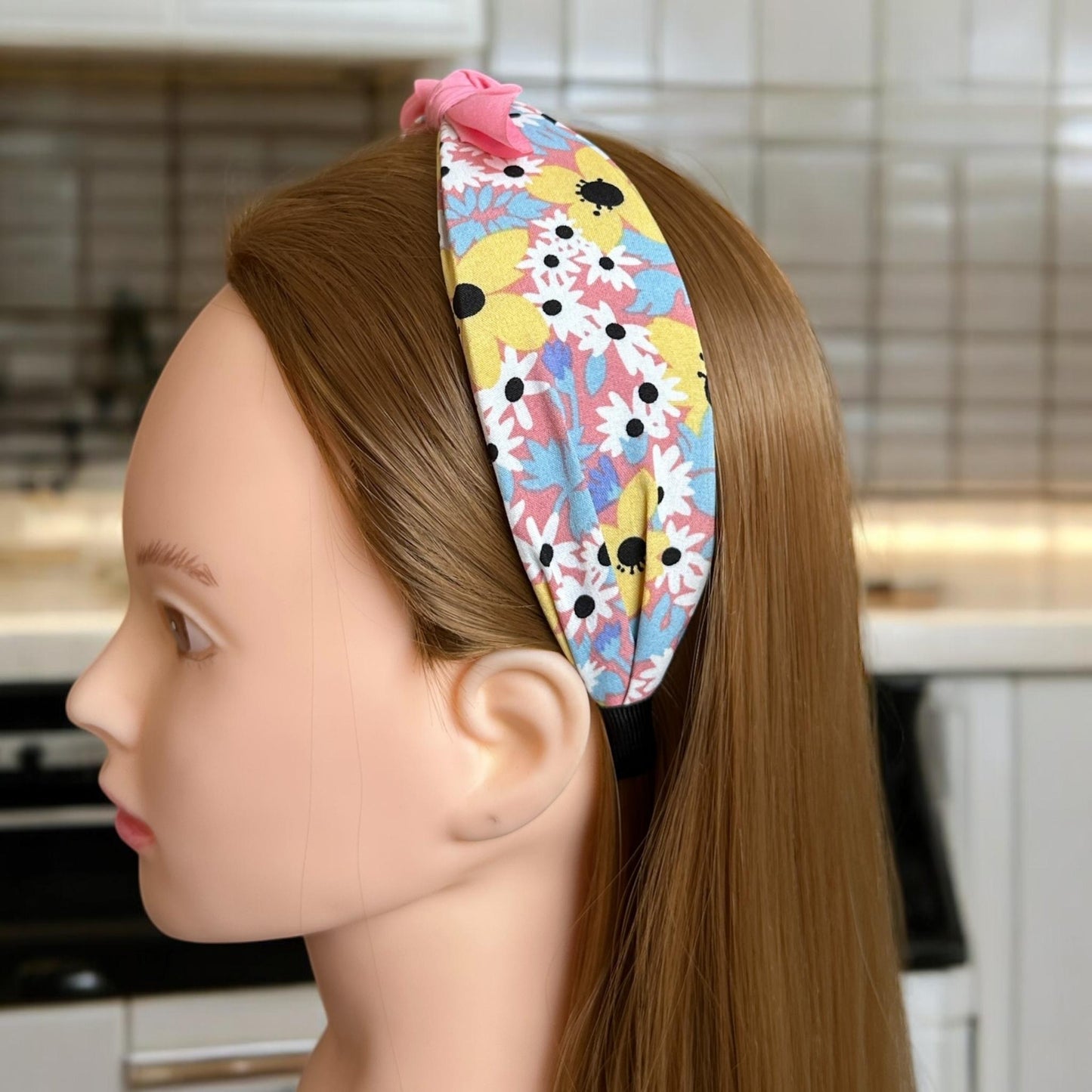 12 Diademas Gruesas Decoradas Tela $13 c/u