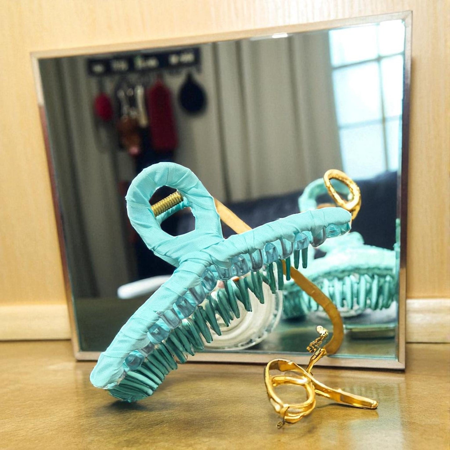 12 Pinzas para Cabello Decoradas con Liston $9.9 c/u