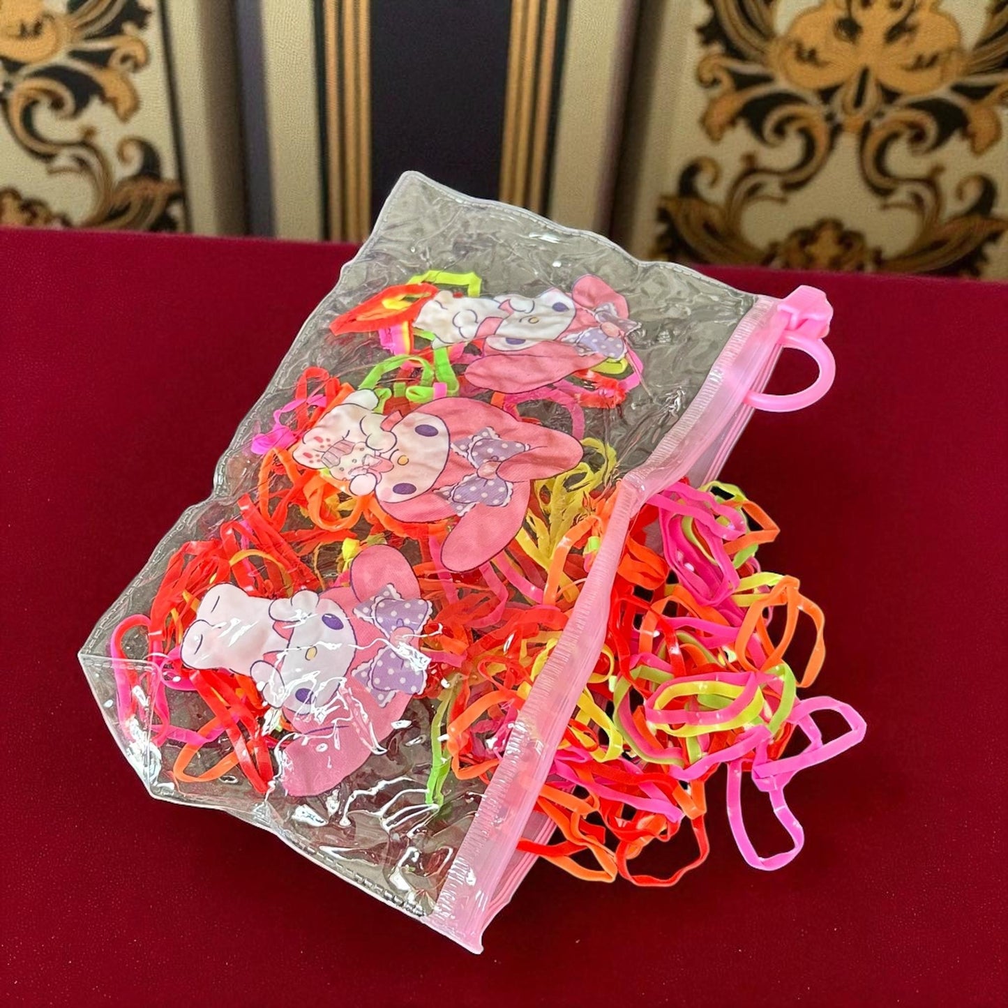 12 Bolsas Sanrio Resellables con Ligas para el cabello $6 c/u