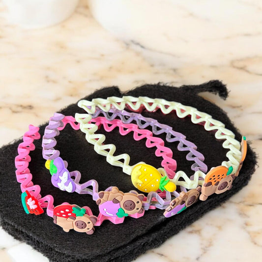 12 Diademas Capibaras Relieve $9 c/u