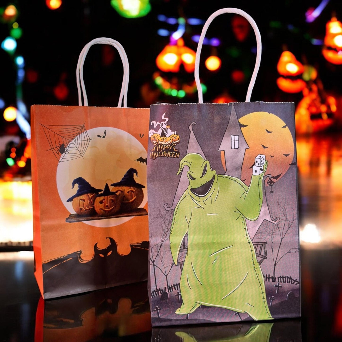 12 Dulceros de Papel Halloween Decoradas $5.3 c/u