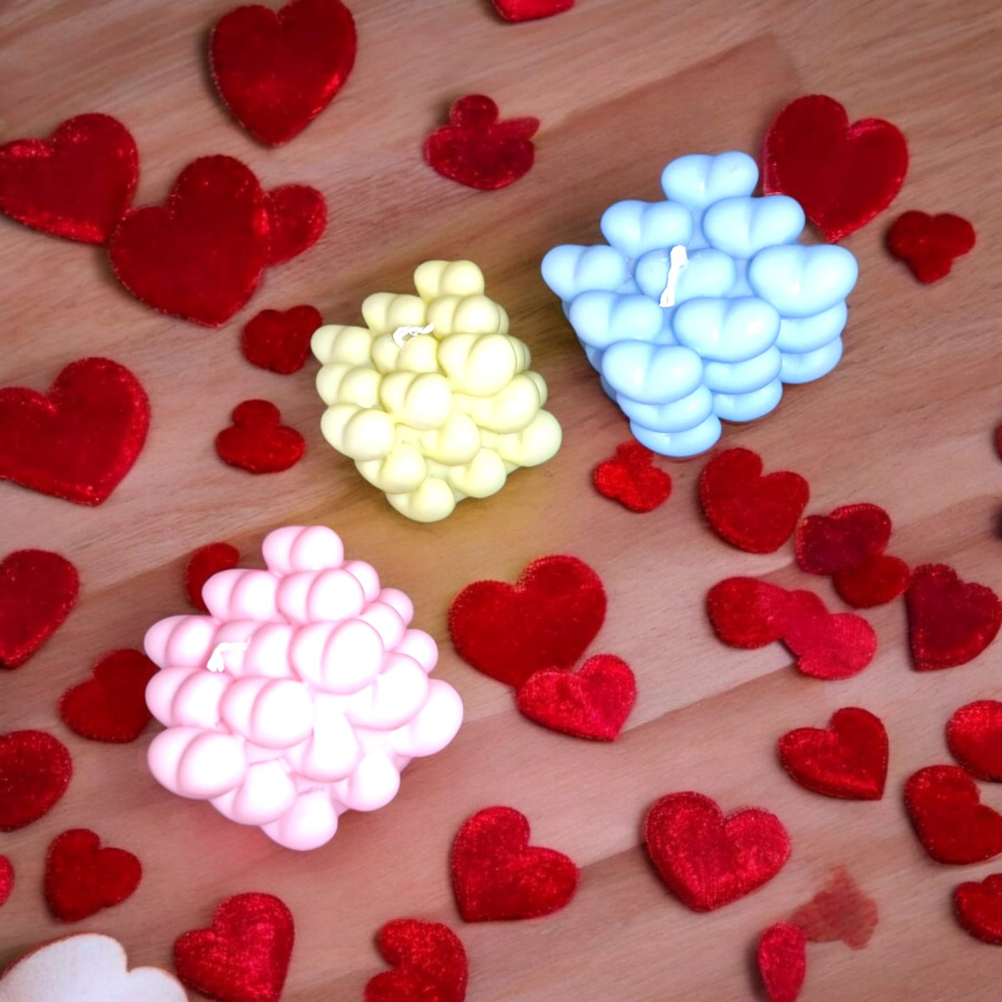 12 Velas de Corazones con Luz $17.9 c/u