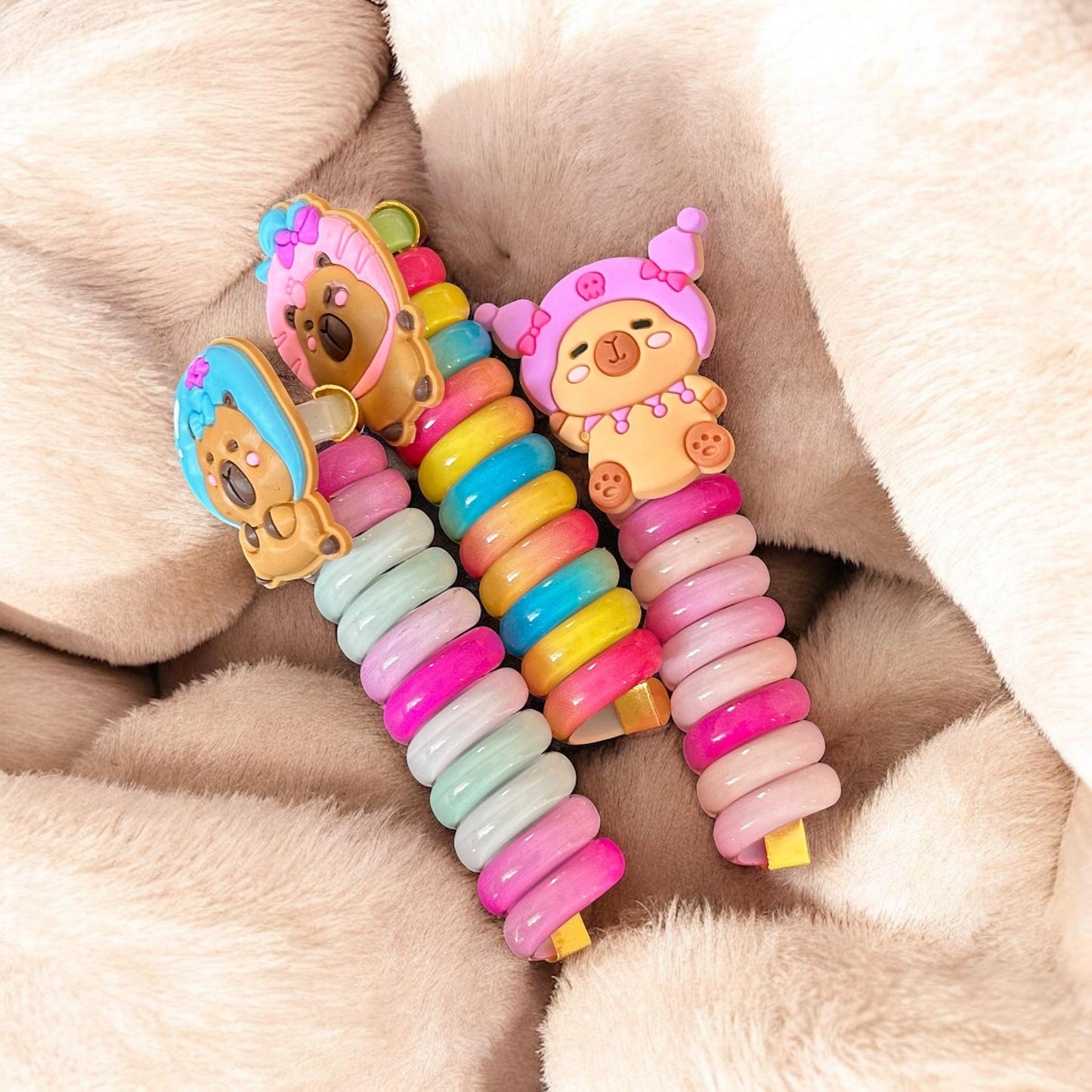 12 Ligas Capibaras Espirales $5.5 c/u