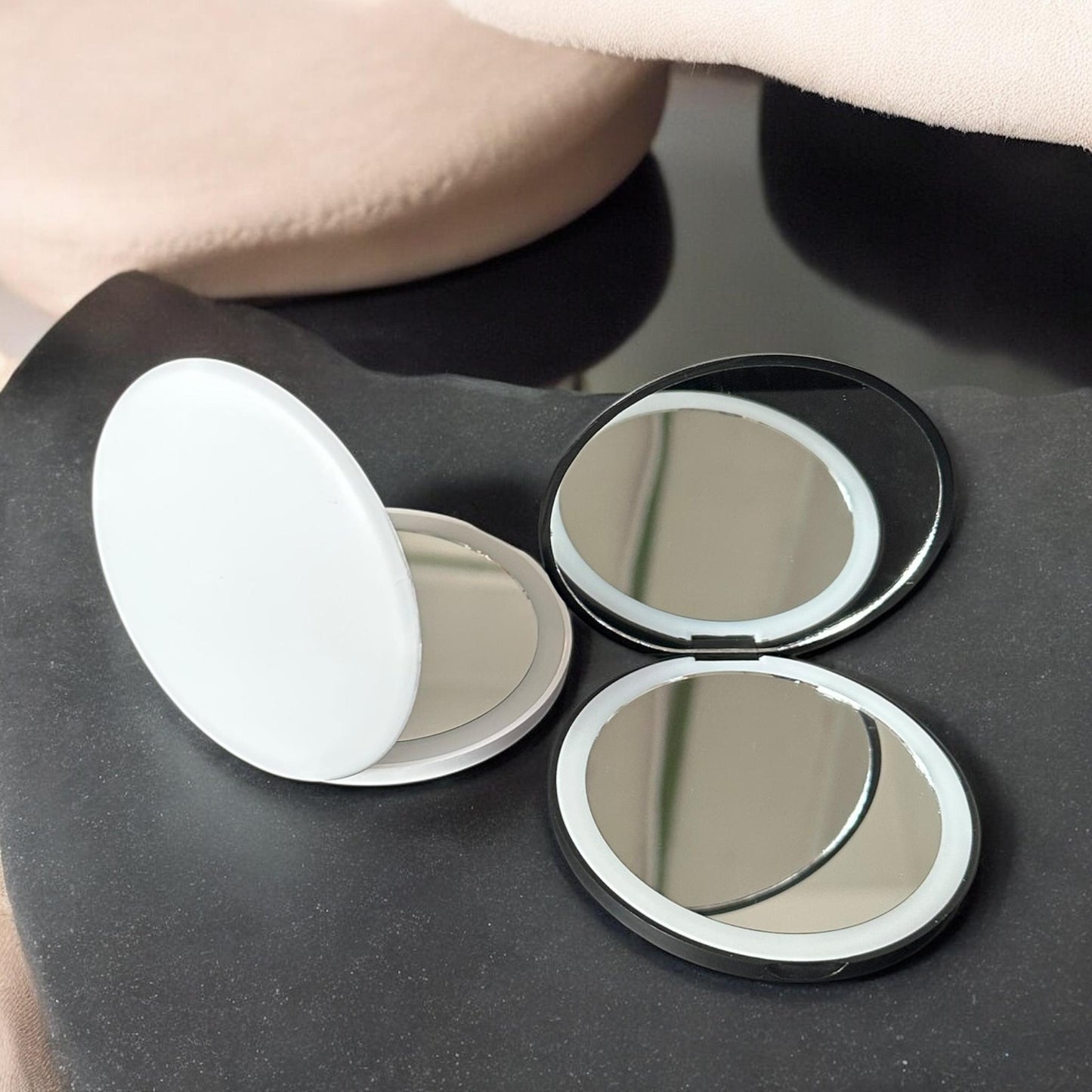 Espejo Doble con Luz Led Bolsillo