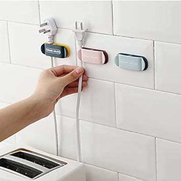 12 Organizadores De Cables Para Casa U Oficna $3.62 c/u