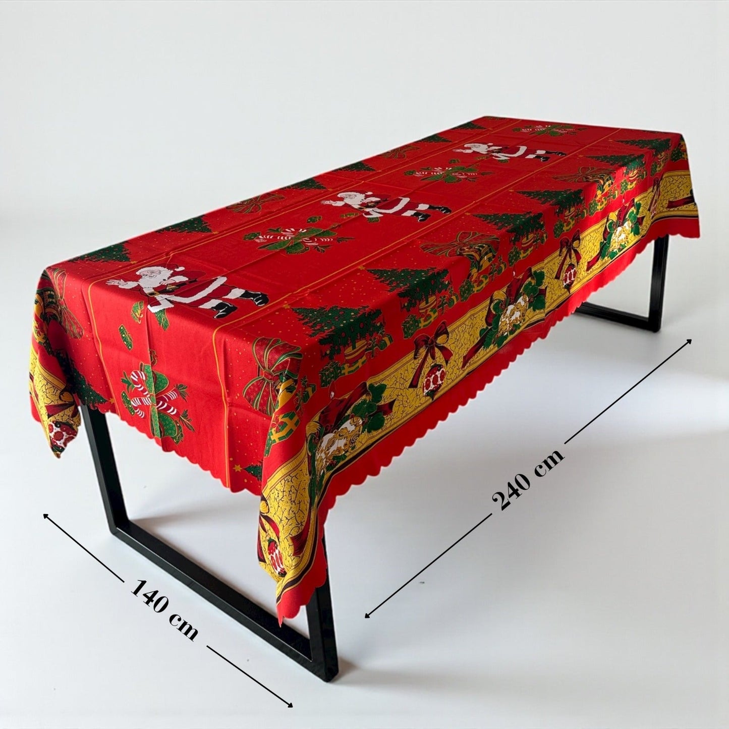 Mantel de Tela para Mesa Navideño 240 cm x 140cm