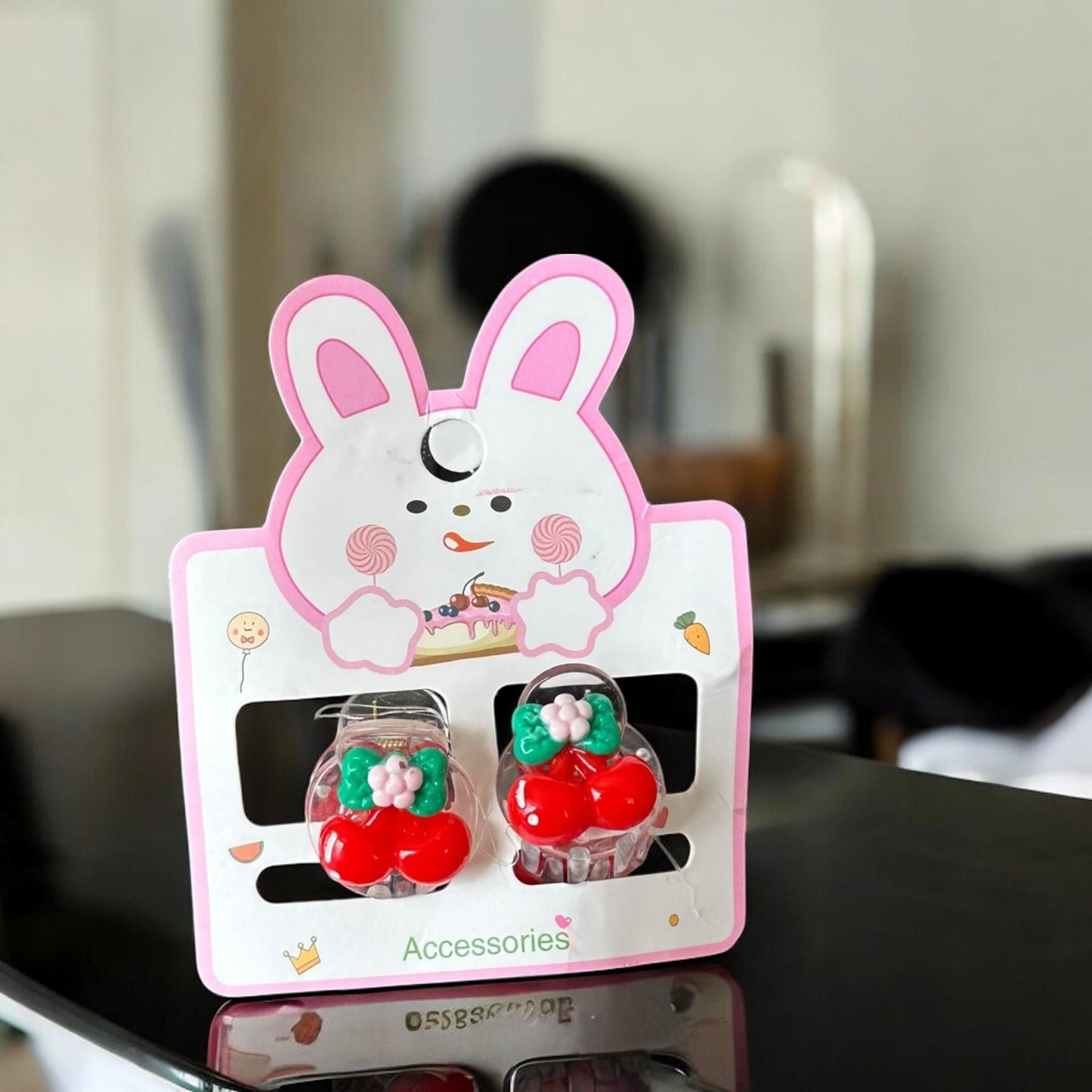 12 Pares de Pincitas Cerecitas Conejito $6.9 c/u