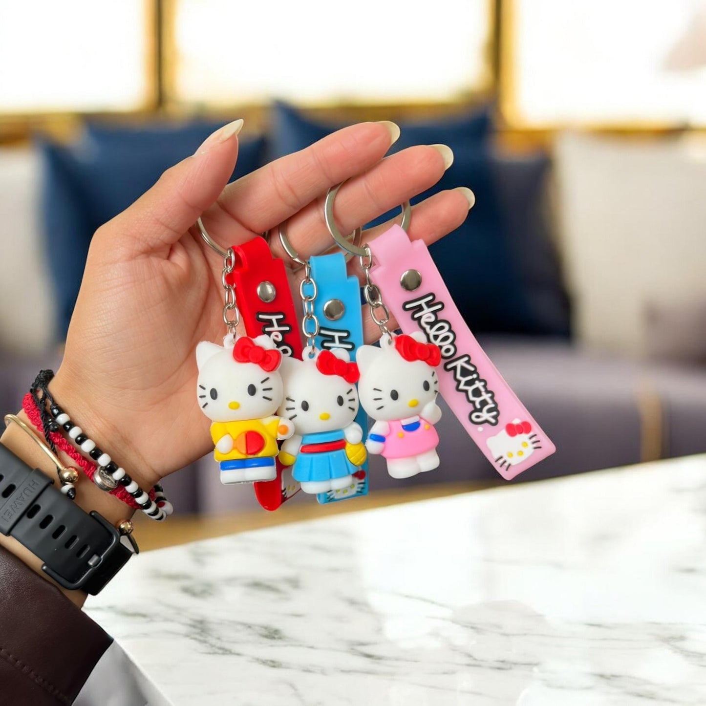 12 Llaveros Hello Kitty Cintas $6.8 c/u