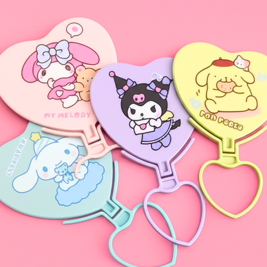 12 ESPEJOS SANRIO AMIGOS KITTY CON BASE G $25 C/U