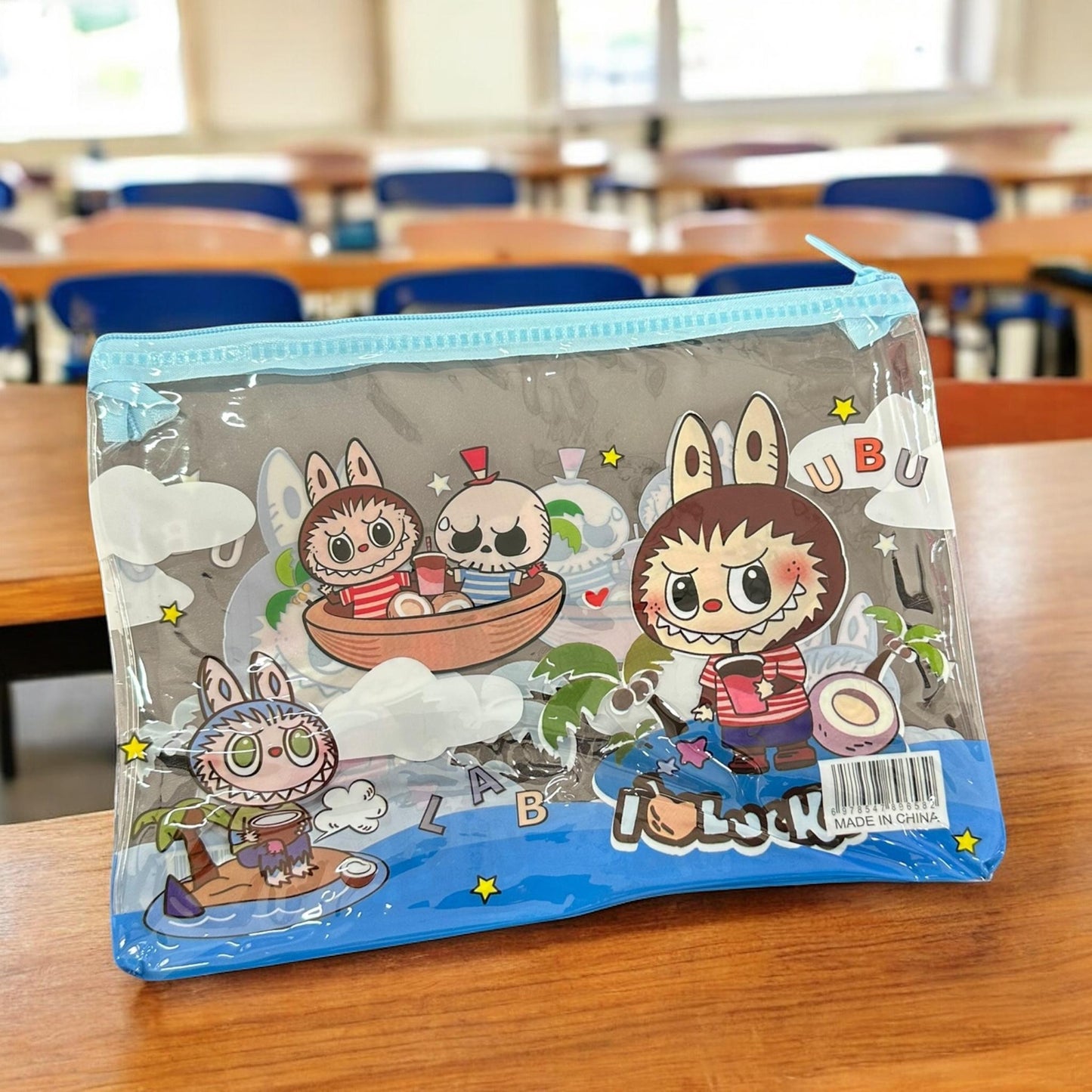 12 Lapiceras Labubu Transparentes con cierre $6.5 c/u