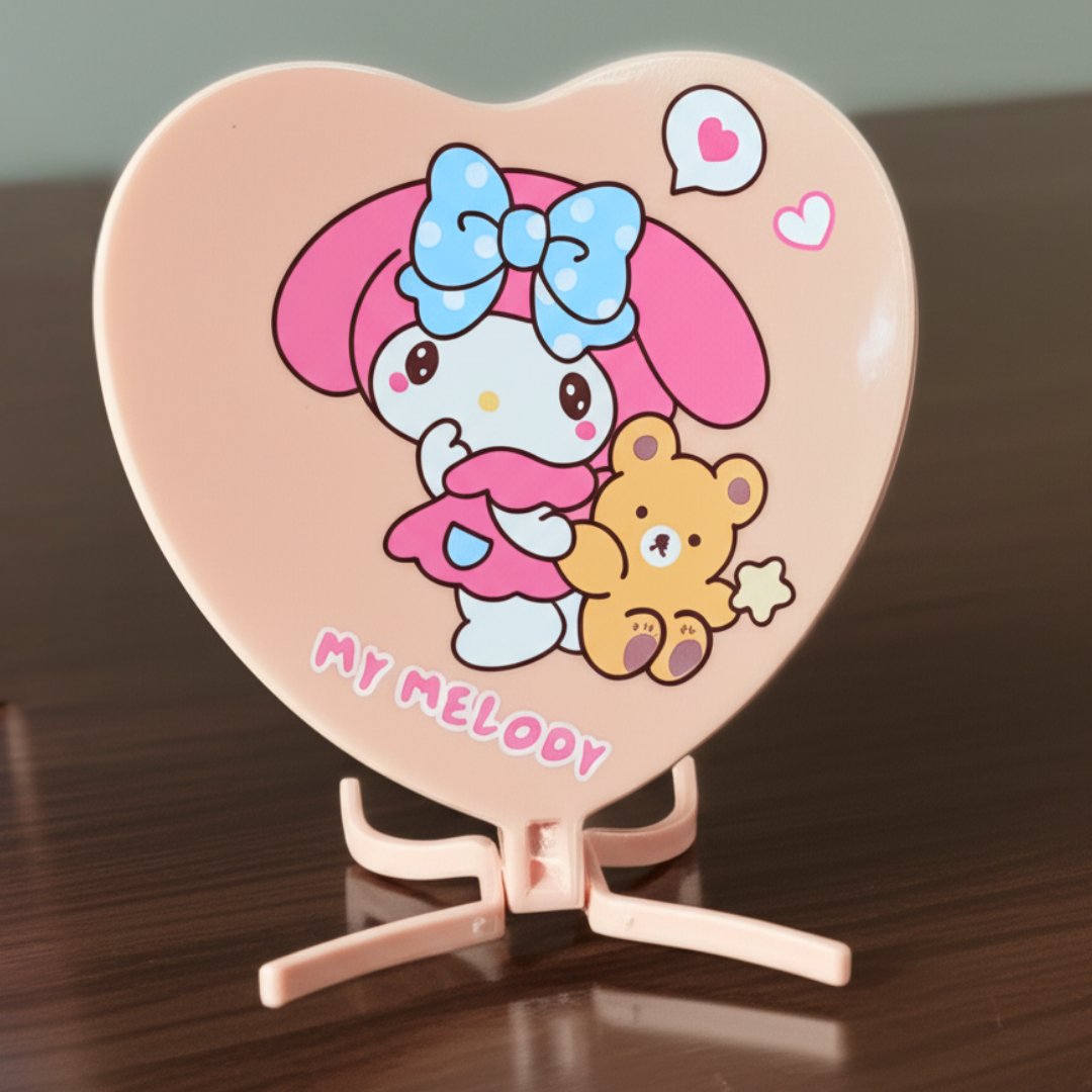 12 ESPEJOS SANRIO AMIGOS KITTY CON BASE G $25 C/U