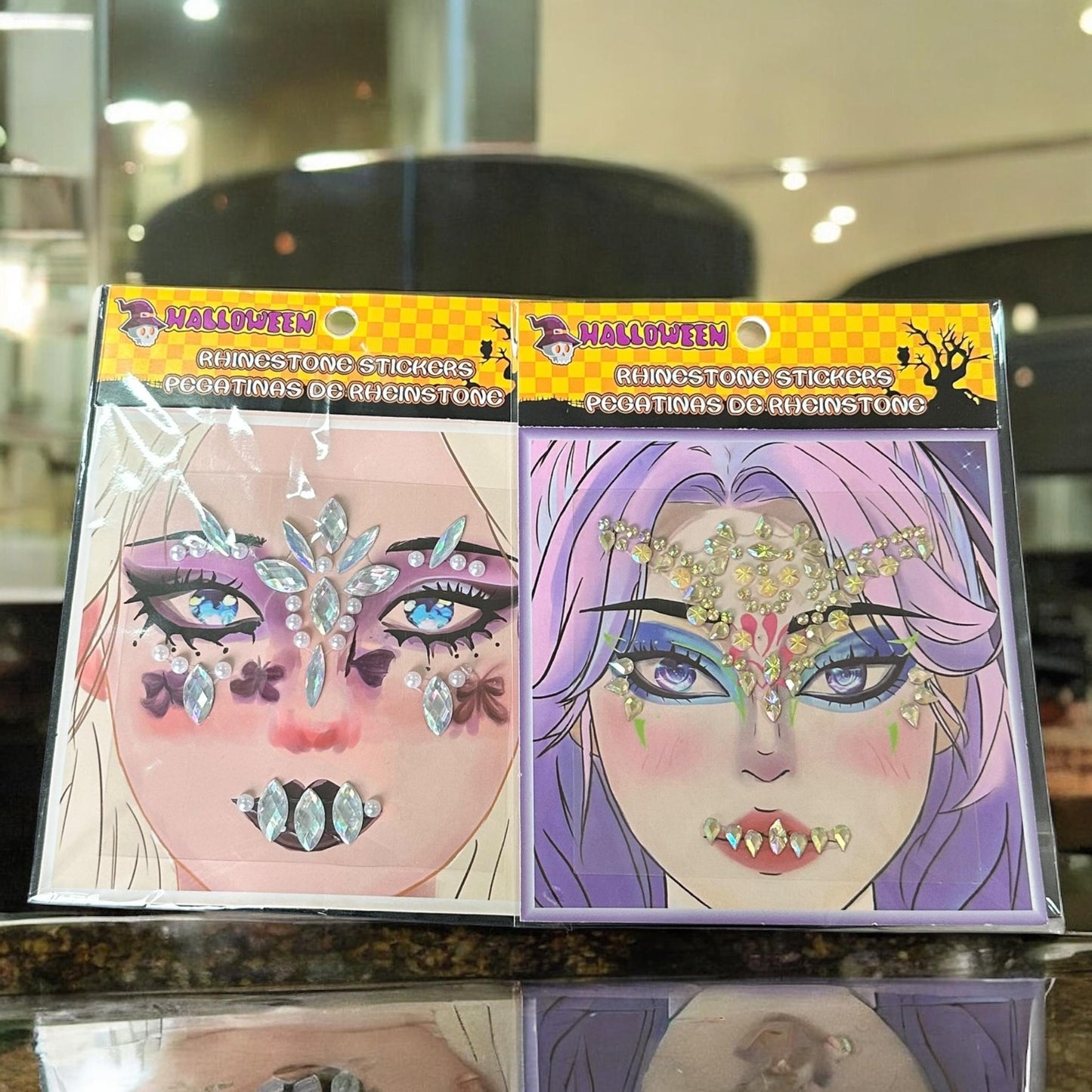 12 Stickers Pedreria Halloween Infantil $6 c/u