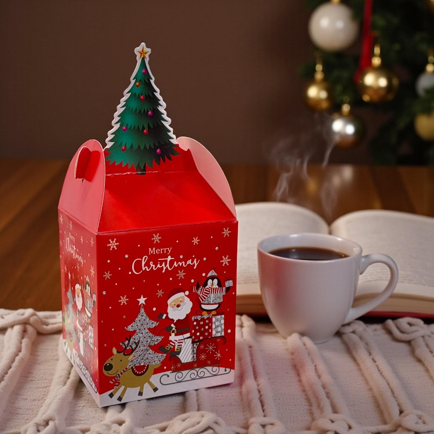 12 Cajita Regalo Santa $3.3 c/u