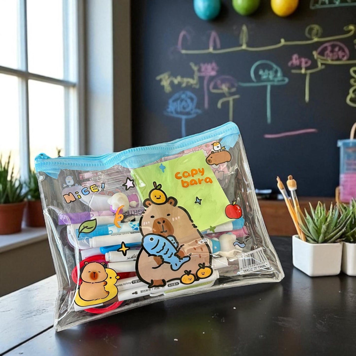 12 Lapiceras Capibaras transparentes $6.5 c/u