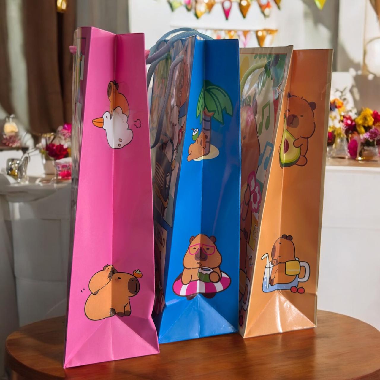 12 Bolsas de Regalo Capibaras $6.5 c/u