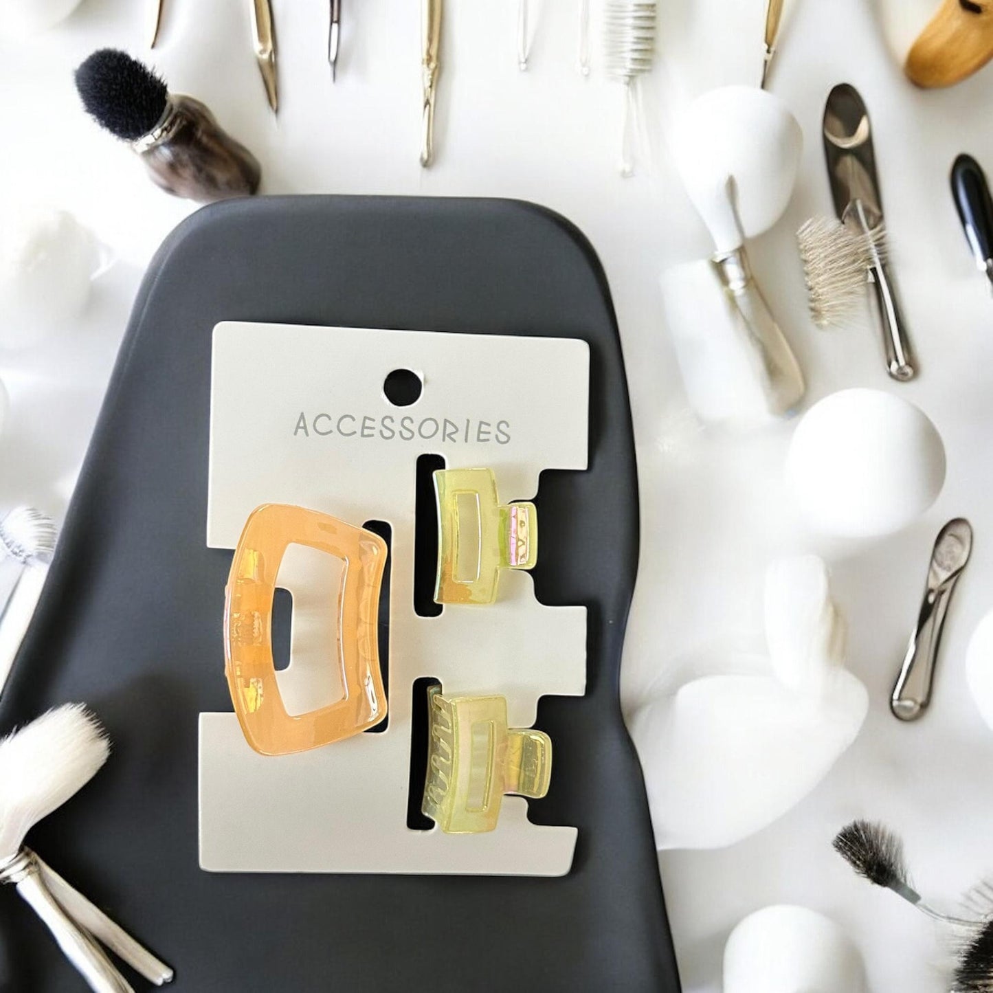 12 Sets Mini Pinzas para Cabello Brillantes $11 c/u