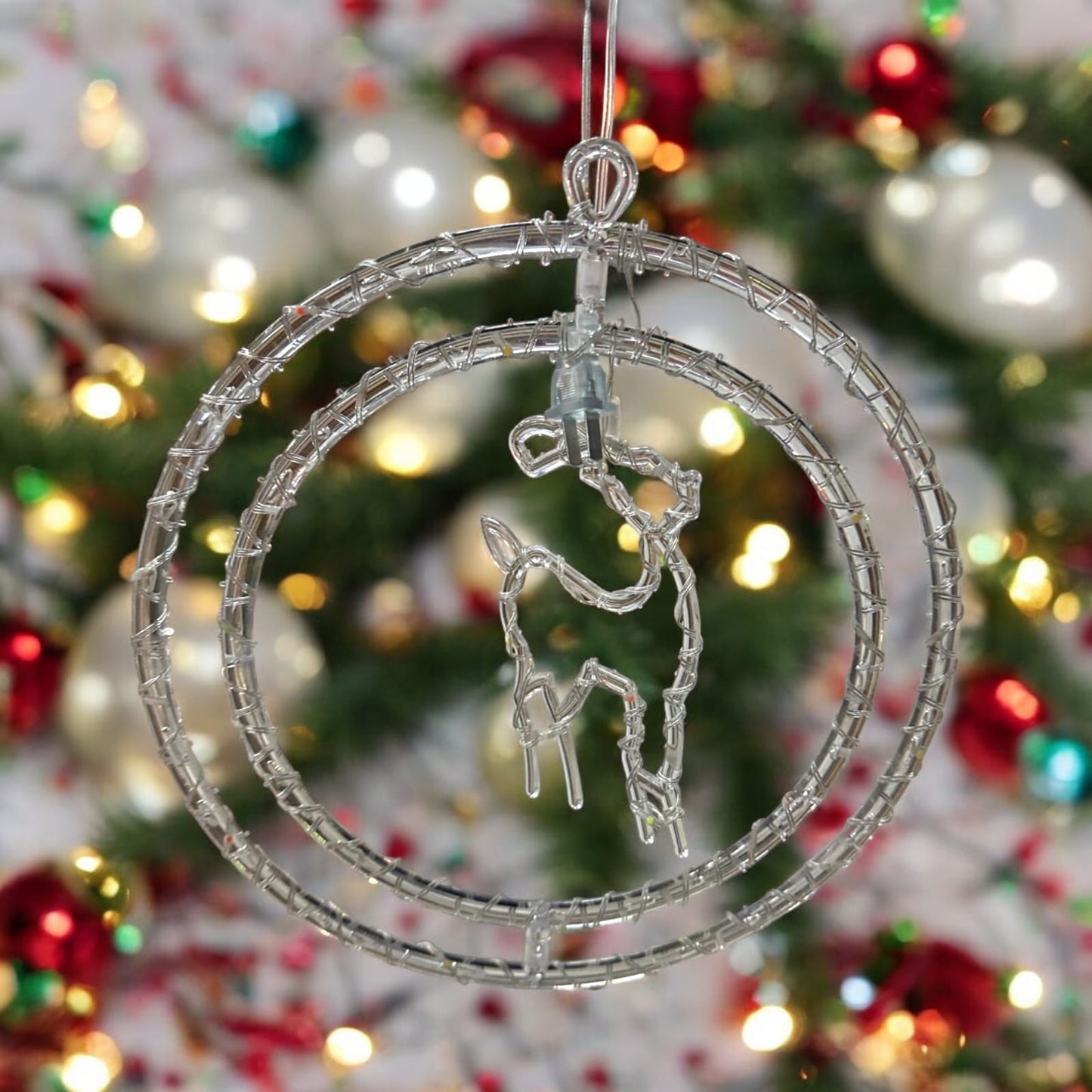 Adorno Navideño con Luz doble Colgante 33cm