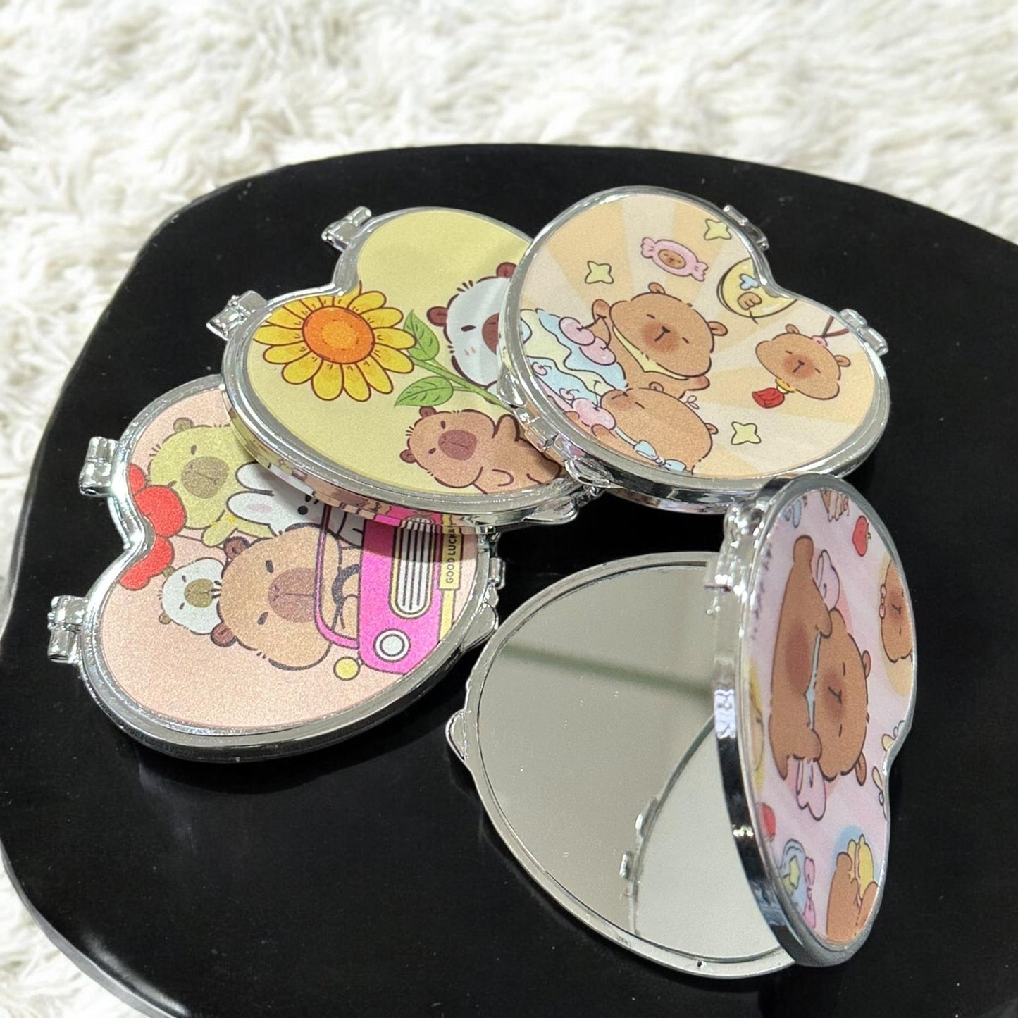 12 Espejos de Bolsillo Capibaras Formas $6 c/u