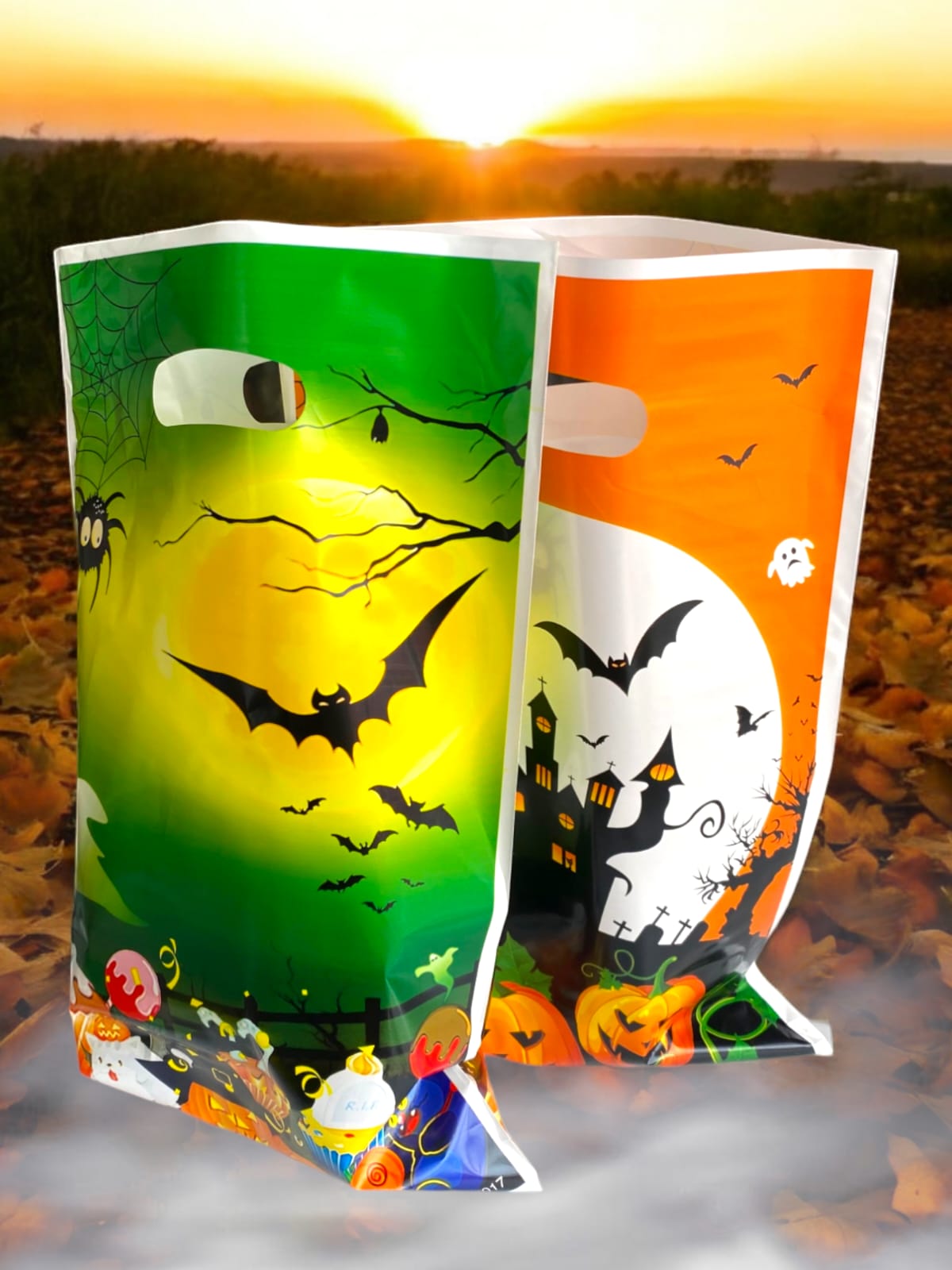 12 Paquetes de Bolsas Halloween $7.5 c/u