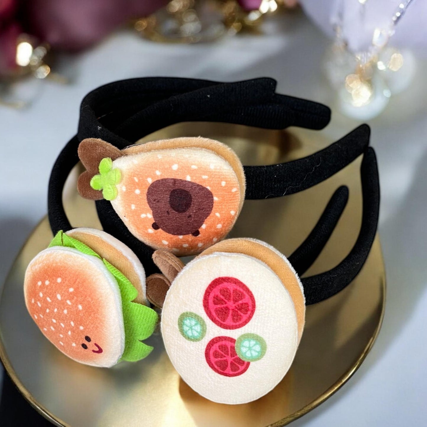 12 Diademas Capibaras Hambuguesas $8.9 c/u