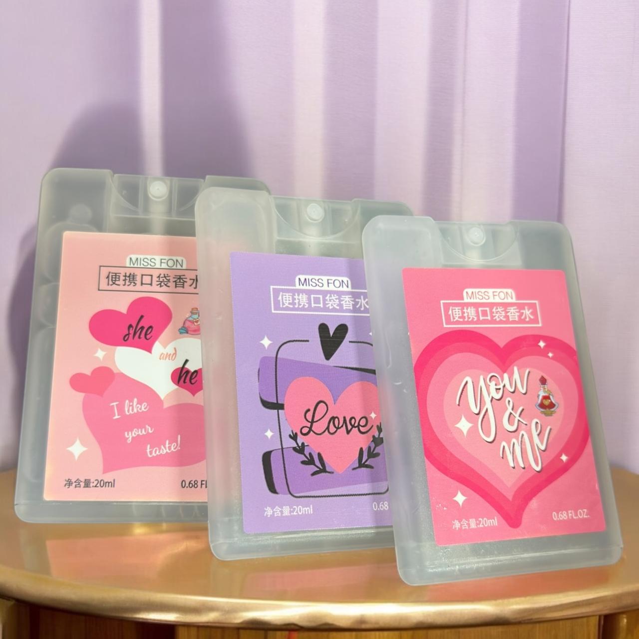 24 Perfumes Bolsillo Corazones $12.5 c/u