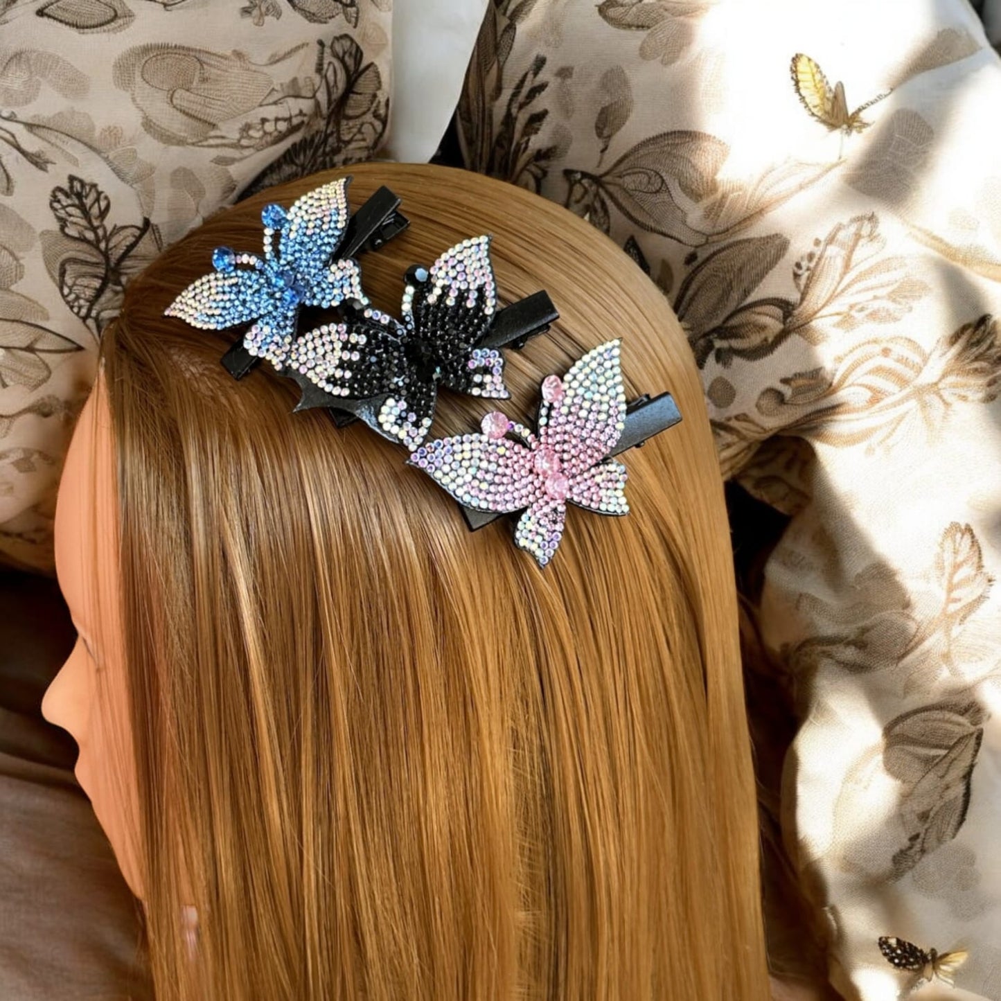 Set 12 Pasadores Mariposa Brillosa $6.58 c/u