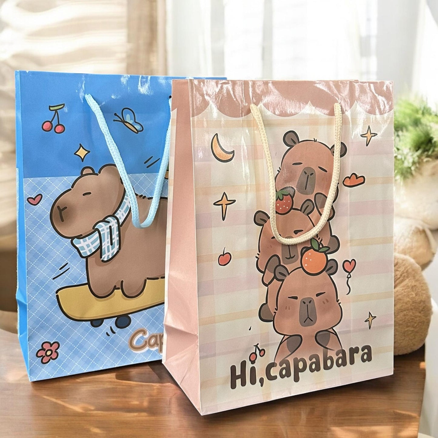 12 Bolsas De Regalo Capibaras Lindas $7.5 c/u