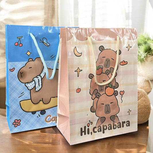 12 Bolsas De Regalo Capibaras Lindas $7.5 c/u