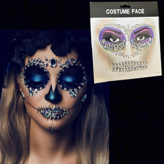 12 Sets  Rostro Pedreria Catrinas Halloween $16 c/u