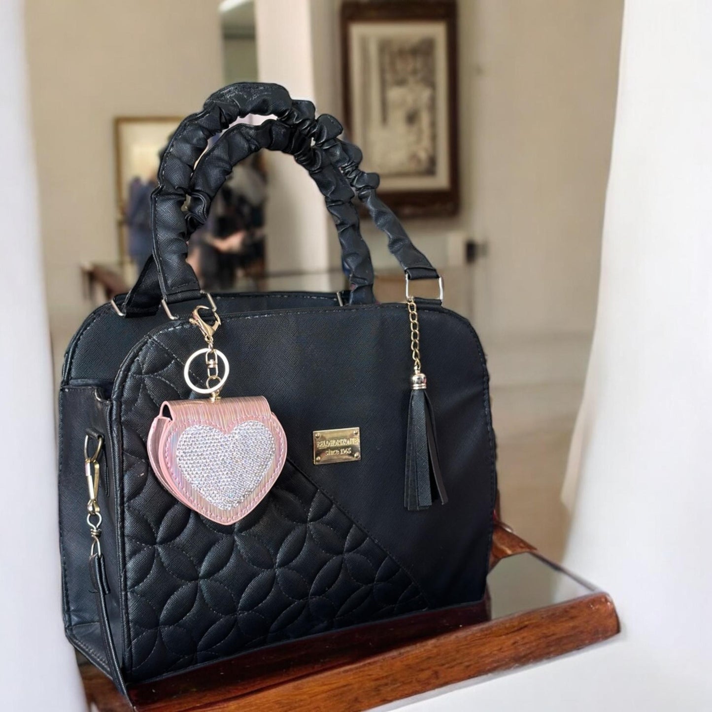 3 Monedero Corazon con Pedrería $59 c/u