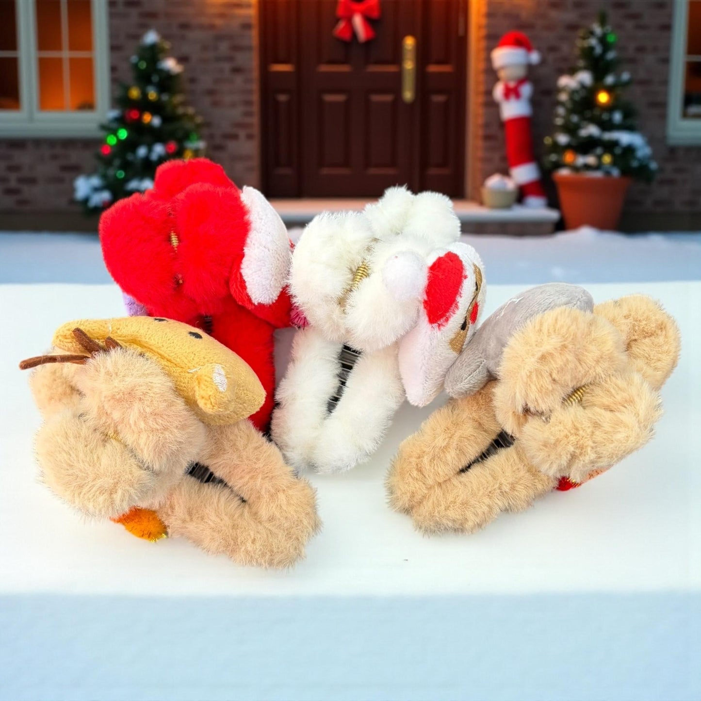 12 Pinzas Navideñas Peluche 3D $15. c/u