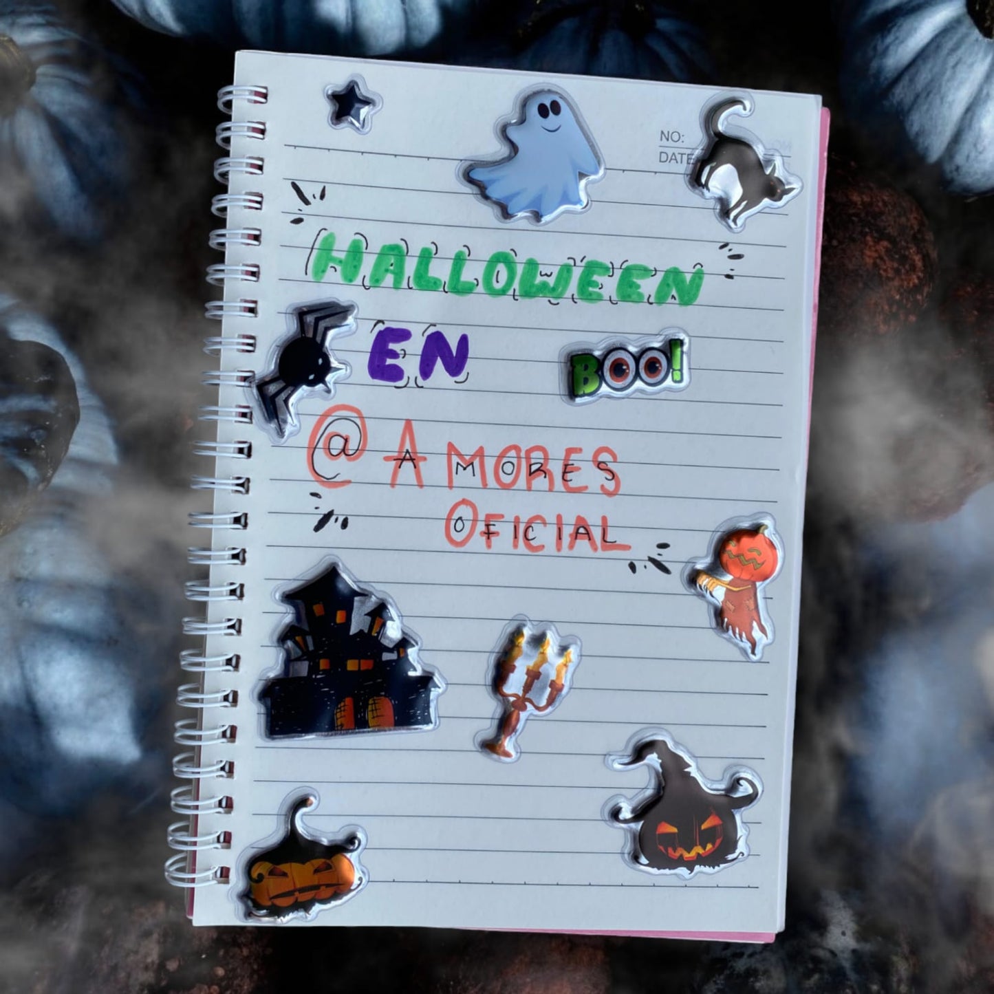 12 Sticker Estampillas Halloween 3D $6.9 c/u