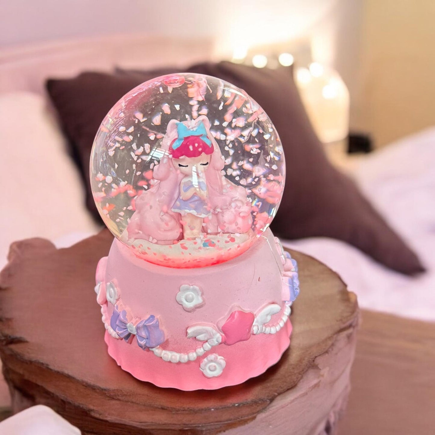 Mini Bola de Nieve con Muñequita con Luz