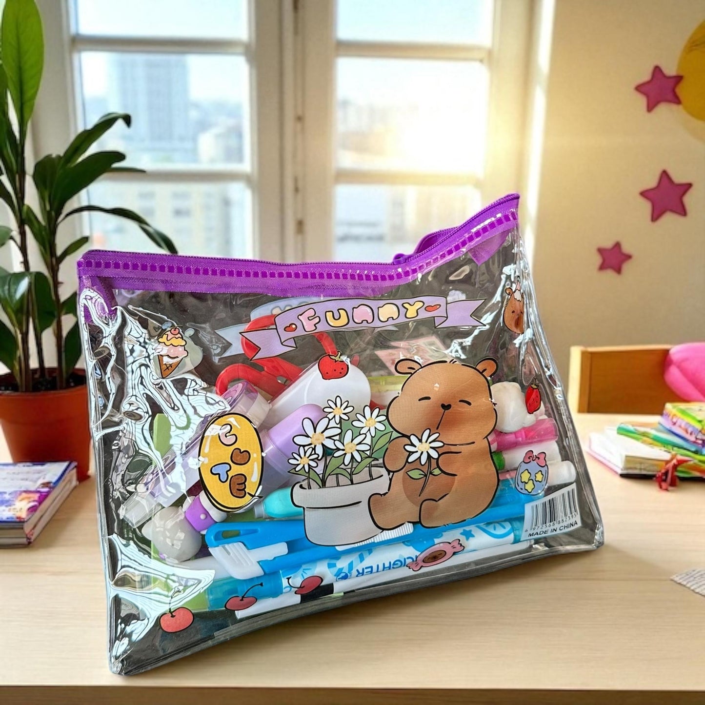 12 Lapiceras Capibaras transparentes $6.5 c/u