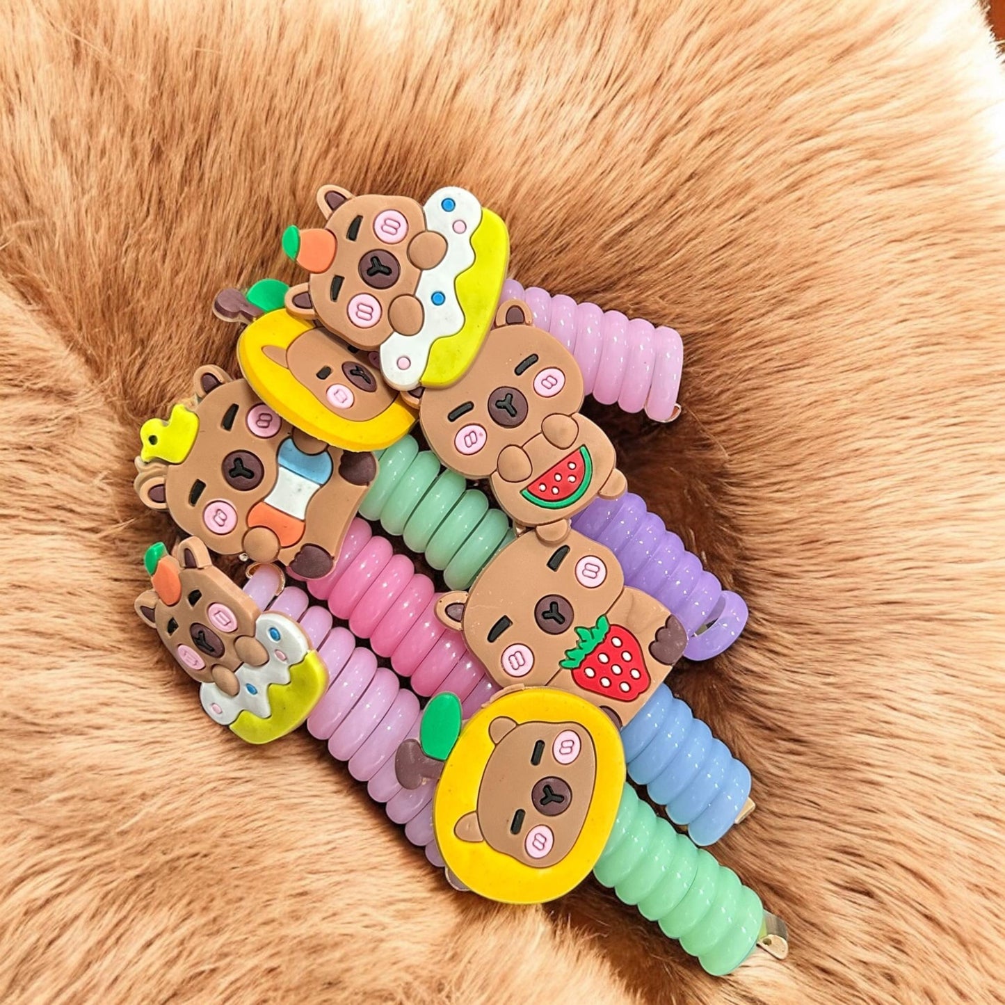 12 Ligas Capibaras Espirales $6.5 c/u