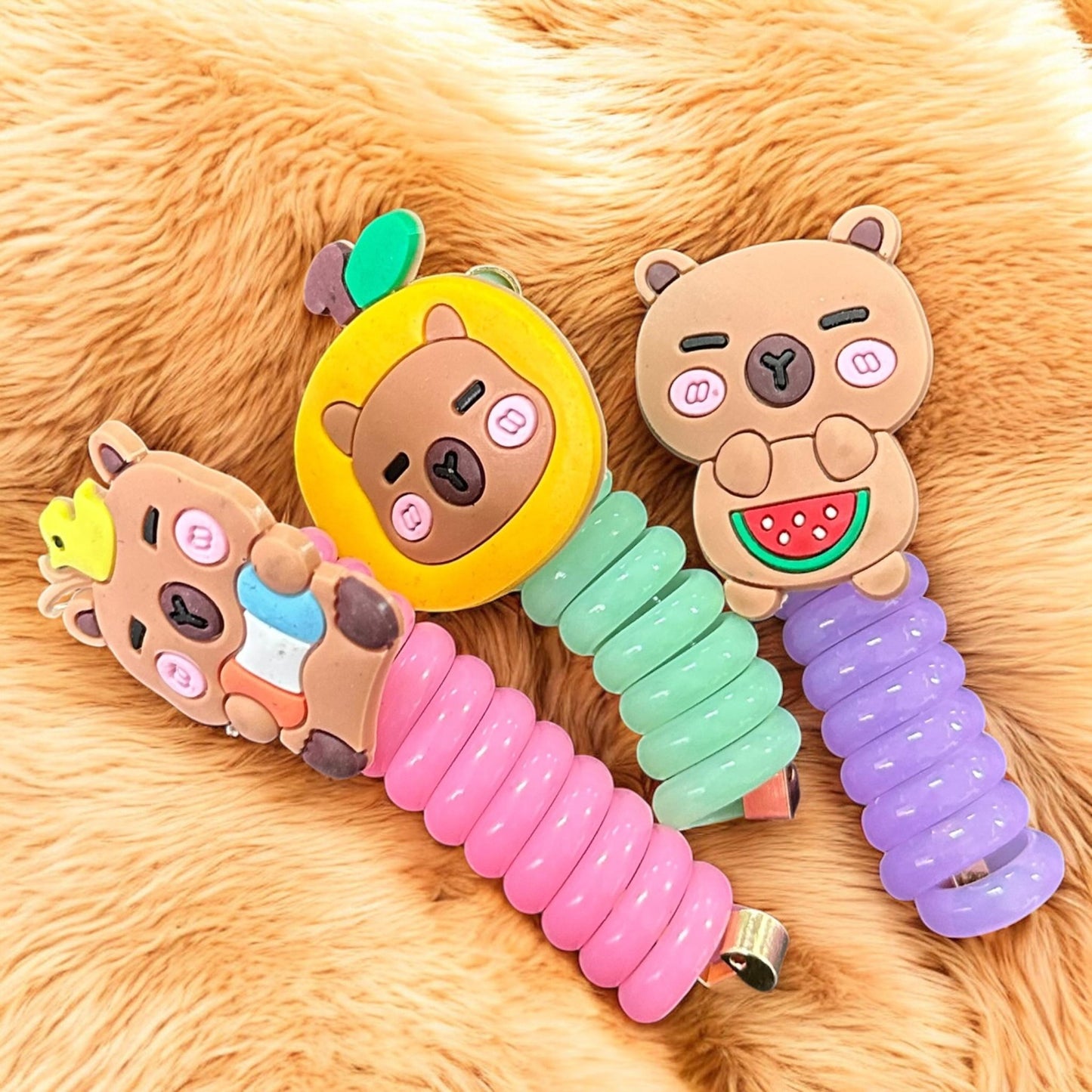 12 Ligas Capibaras Espirales $6.5 c/u