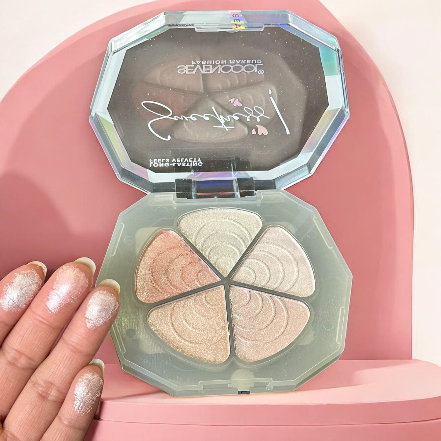 12 Quintetos de Iluminador en Polvo para Rostro $29 c/u