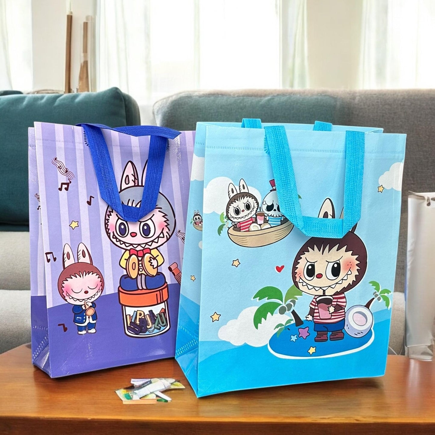 12 Bolsas Labubus Reutilizables G $8.5 c/u