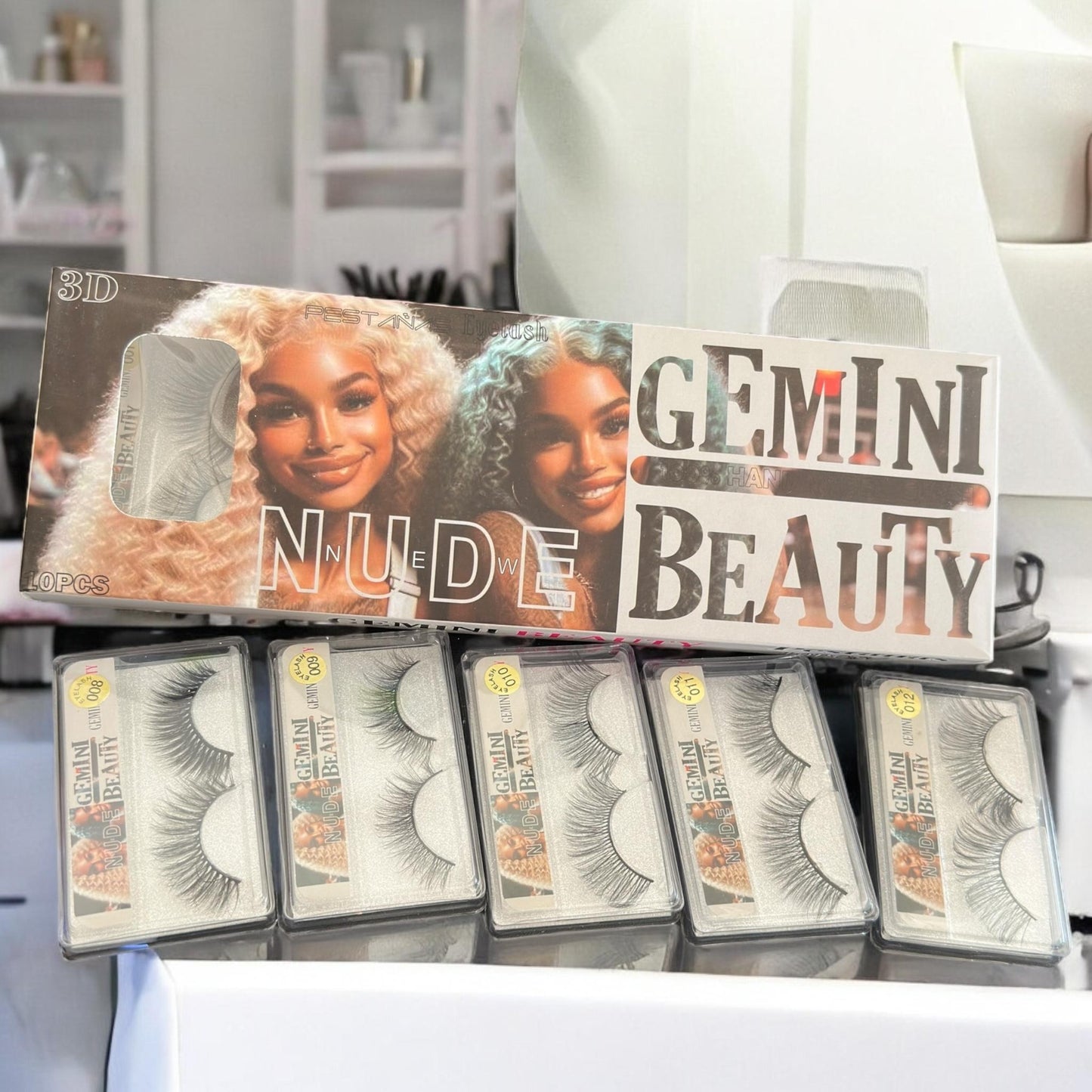 10 Pestañas Postizas Nude Gemini $5.8 c/u