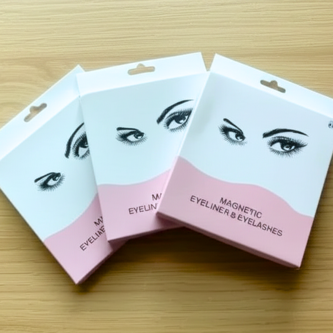 6 Paquetes 3 Par Pestañas con Imán y Delineador $54.87 c/u